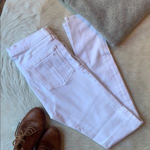 RAG & BONE: White mid rise skinny jeans size 28